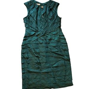 Green London Times Ruffle Formal Dress Size 12P
